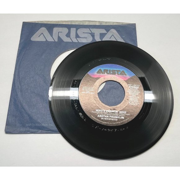 Who's Zoomin' Who / Sweet Bitter Love 45 Soul Record 1985 Arista - Picture 3 of 4